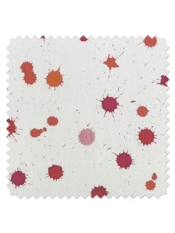 'Fabric By The Yard - Splattered - Watermelon Creamsicle On Organic Twill