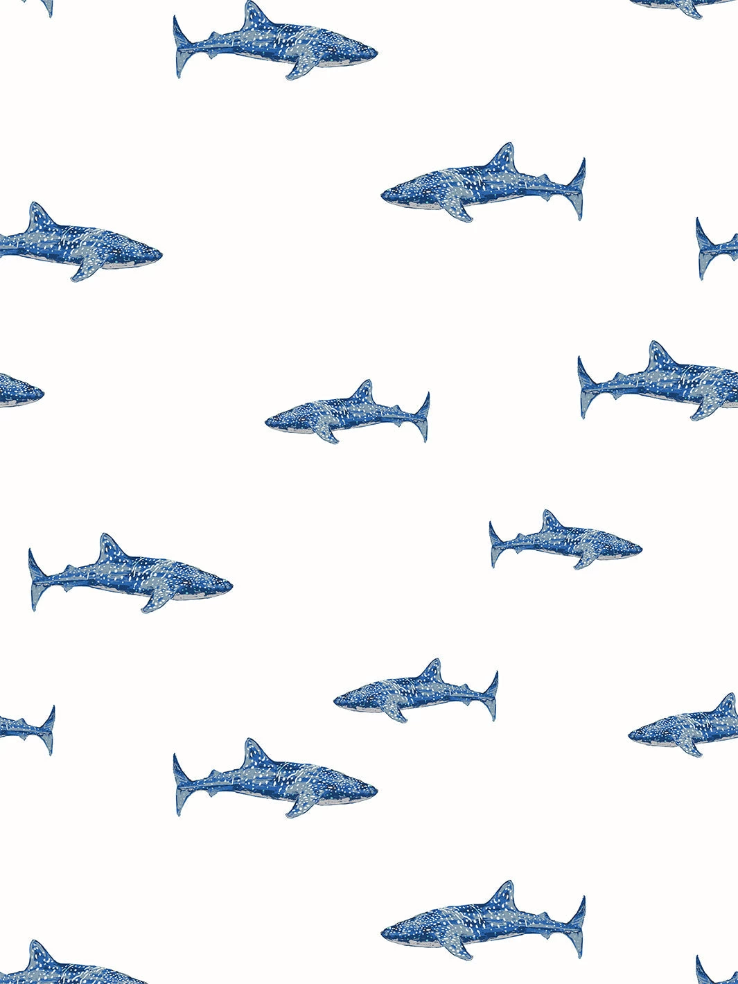 'Spotted Shark' Wallpaper By Tea Collection - White 3 'Spotted Shark' Wallpaper By Tea Collection - White
