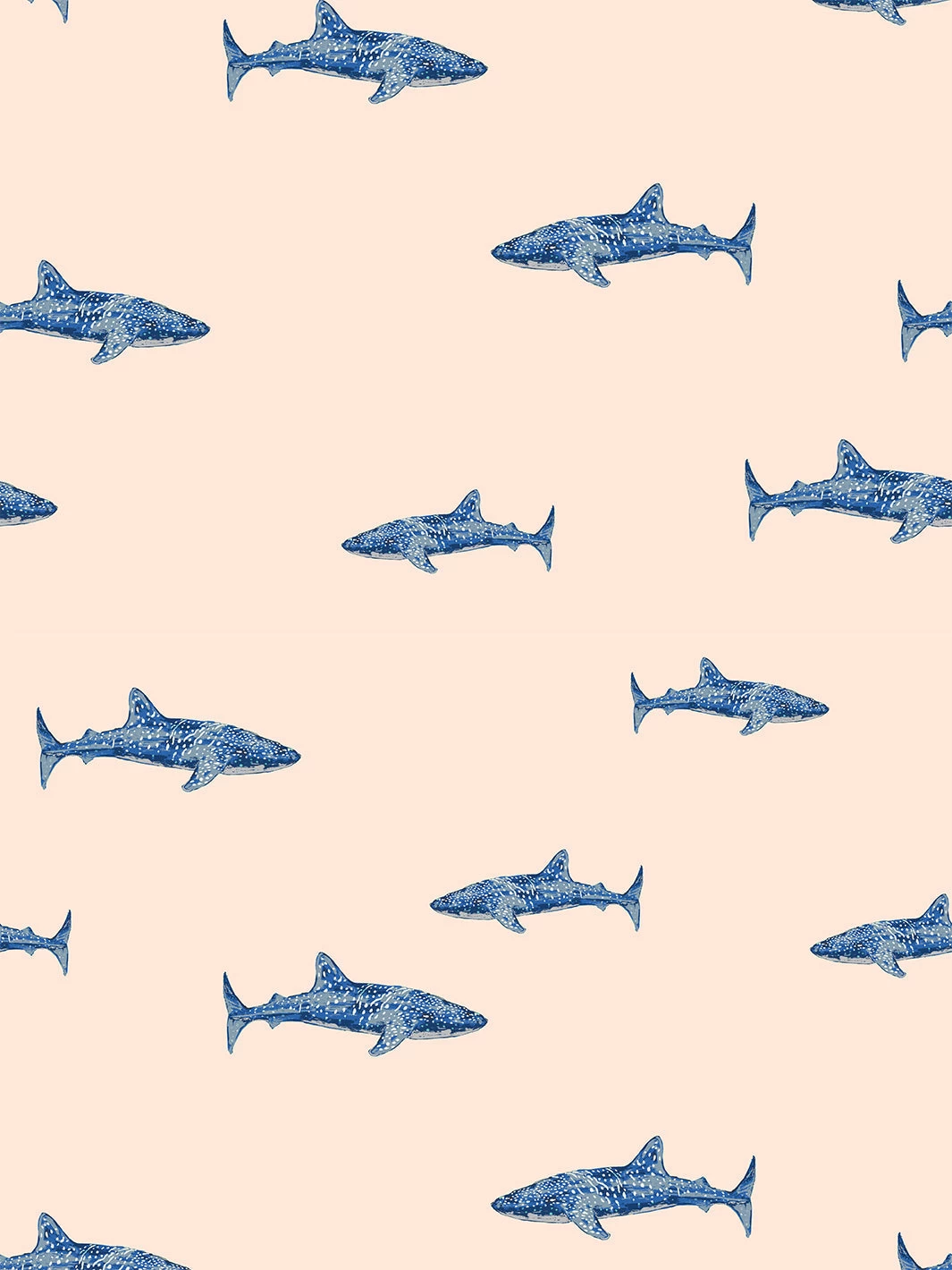 'Spotted Shark' Wallpaper By Tea Collection - Peach 3 'Spotted Shark' Wallpaper By Tea Collection - Peach
