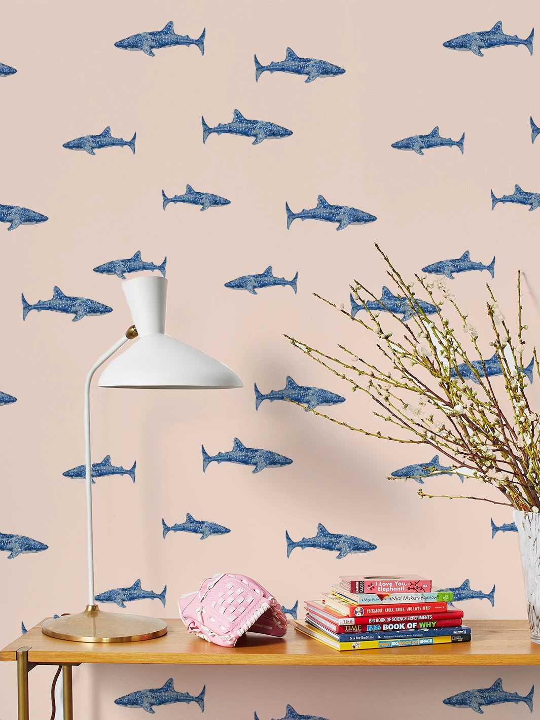 'Spotted Shark' Wallpaper By Tea Collection - Peach 4 'Spotted Shark' Wallpaper By Tea Collection - Peach - Image 2