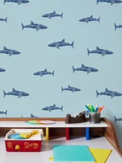 'Spotted Shark' Wallpaper By Tea Collection - Sky -Wall Decoration Store Spotted Shark by Tea Collection Sky RS