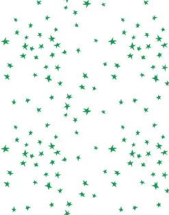 'Star' Wallpaper By Clare V. - Green / White