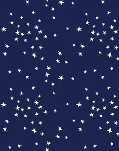 'Star' Wallpaper By Clare V. - Navy
