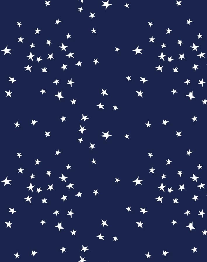 'Star' Wallpaper By Clare V. - Navy 3 'Star' Wallpaper By Clare V. - Navy