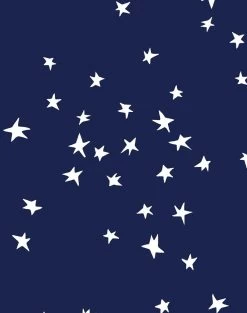 'Star' Wallpaper By Clare V. - Navy 7 'Star' Wallpaper By Clare V. - Navy -Wall Decoration Store Star by Clare V Navy detail