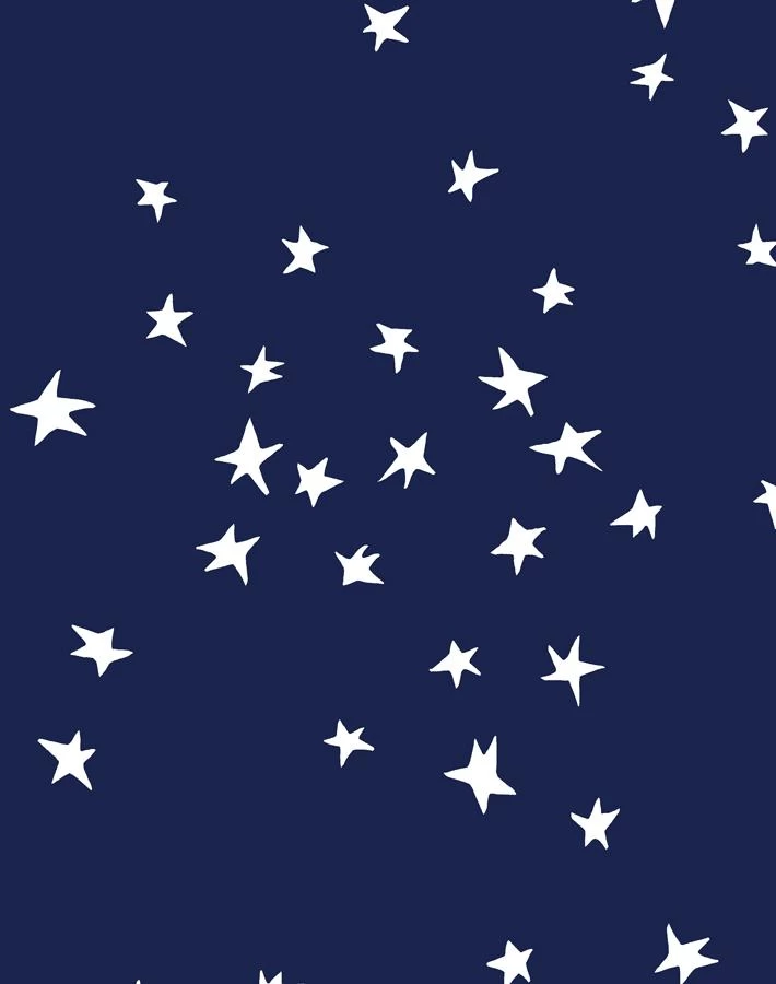 'Star' Wallpaper By Clare V. - Navy 5 'Star' Wallpaper By Clare V. - Navy - Image 3