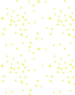 'Star' Wallpaper By Clare V. - Yellow / White