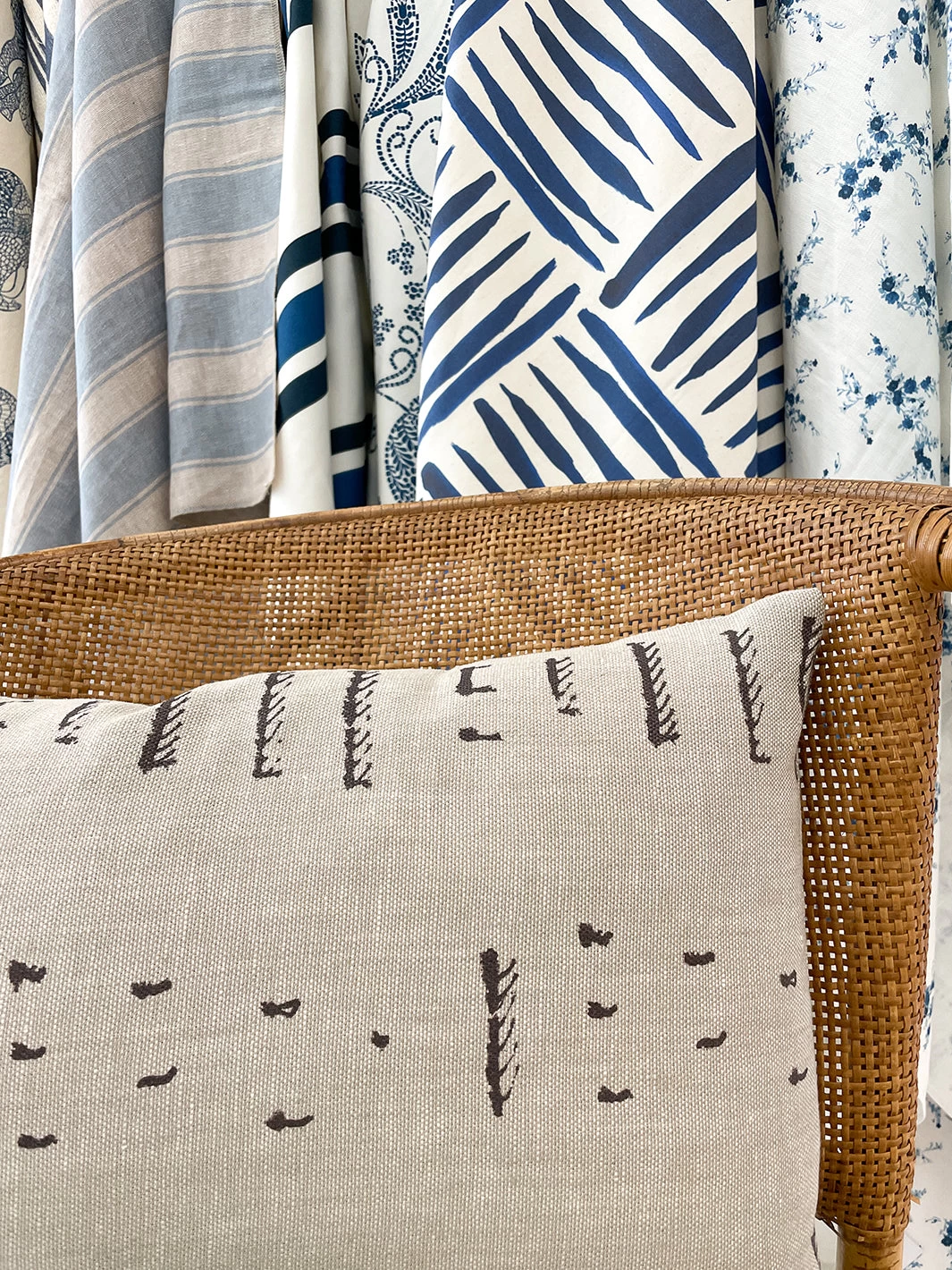 'Fabric By The Yard - Stitch - Chocolate On Flax Linen 5 'Fabric By The Yard - Stitch - Chocolate On Flax Linen - Image 3