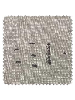 'Fabric By The Yard - Stitch - Chocolate On Flax Linen