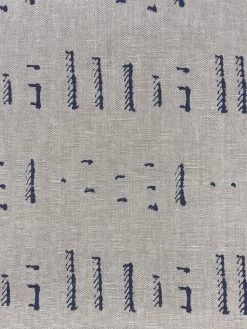 'Fabric By The Yard - Stitch - Navy On California Cotton -Wall Decoration Store Stitch Navy Flax Linen Design f520d17a 1aa2 4218 9f3f d17ee47bd165