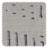 'Fabric By The Yard - Stitch - Navy On Flax Linen
