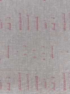 'Fabric By The Yard - Stitch - Pink On California Cotton -Wall Decoration Store Stitch Pink Flax Linen Design 678322f3 b8db 4faa be42 e391313fe84a