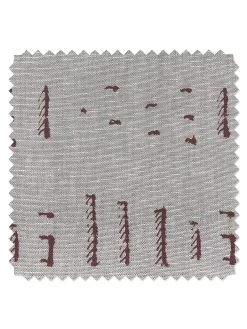 'Fabric By The Yard - Stitch - Rust On Flax Linen