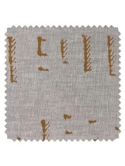 'Fabric By The Yard - Stitch - Terracotta On Flax Linen