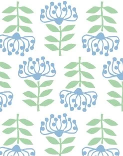 'Stylized Papyrus' Wallpaper By Tea Collection - Cornflower -Wall Decoration Store StylizedPapyrus Cornflower detail