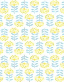 'Stylized Papyrus' Wallpaper By Tea Collection - Daffodil