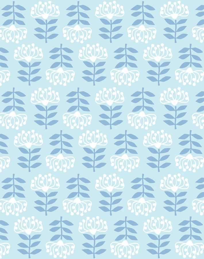 'Stylized Papyrus' Wallpaper By Tea Collection - Pale Blue 3 'Stylized Papyrus' Wallpaper By Tea Collection - Pale Blue