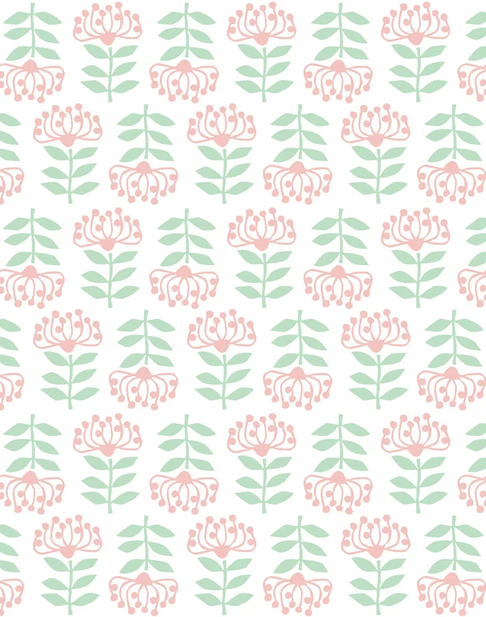 'Stylized Papyrus' Wallpaper By Tea Collection - Pink 3 'Stylized Papyrus' Wallpaper By Tea Collection - Pink