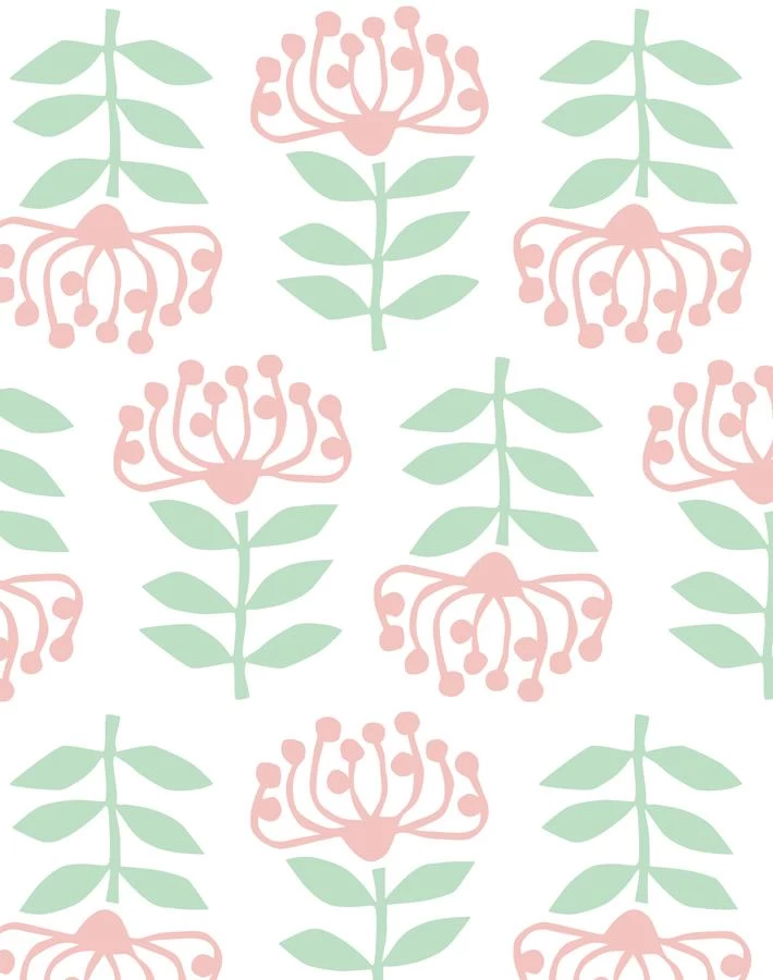 'Stylized Papyrus' Wallpaper By Tea Collection - Pink 5 'Stylized Papyrus' Wallpaper By Tea Collection - Pink - Image 3