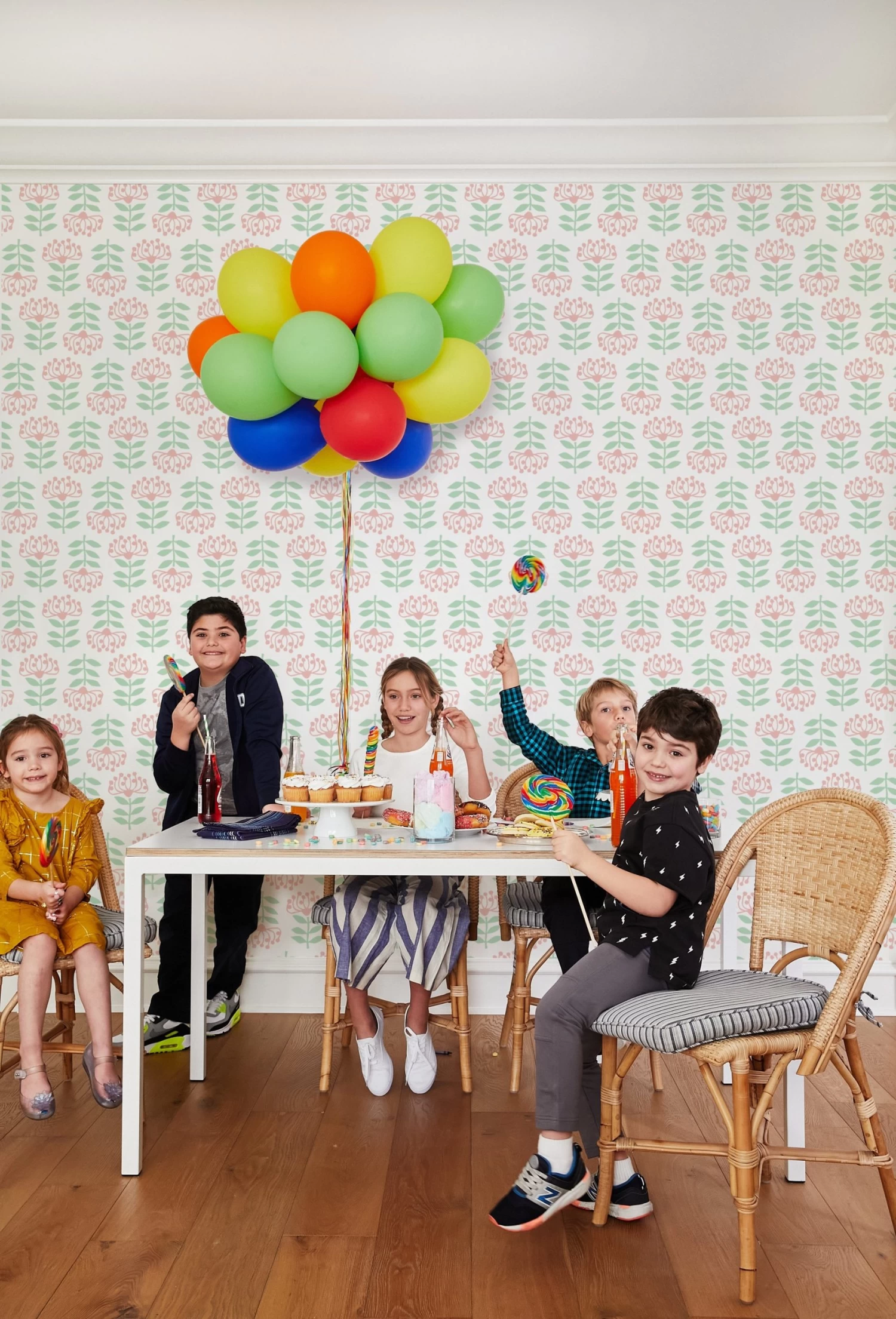 'Stylized Papyrus' Wallpaper By Tea Collection - Pink 4 'Stylized Papyrus' Wallpaper By Tea Collection - Pink - Image 2