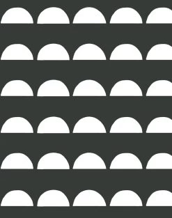 'Sun Tile' Wallpaper By Tea Collection - Charcoal