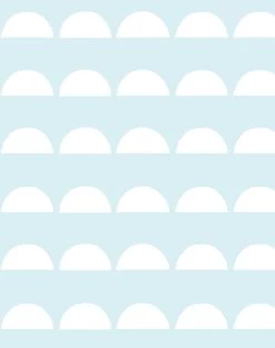 'Sun Tile' Wallpaper By Tea Collection - Pale Blue