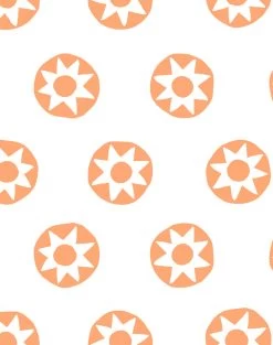 'Sun Dial' Wallpaper By Tea Collection - Creamsicle