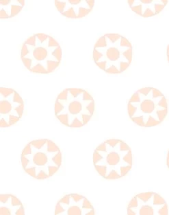 'Sun Dial' Wallpaper By Tea Collection - Peach
