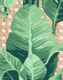 'Sunnylands Palm' Wallpaper By Nathan Turner - Ballet Slipper -Wall Decoration Store Sunnylands Palm Ballet Slipper for web WS detail