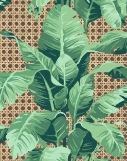 'Sunnylands Palm' Wallpaper By Nathan Turner - Chocolate