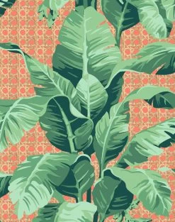 'Sunnylands Palm' Wallpaper By Nathan Turner - Persimmon