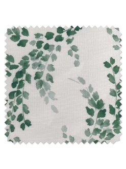 'Fabric By The Yard - Sweet Caroline - Green On Linen