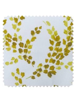 'Fabric By The Yard - Sweet Caroline - Yellow On Hopsack