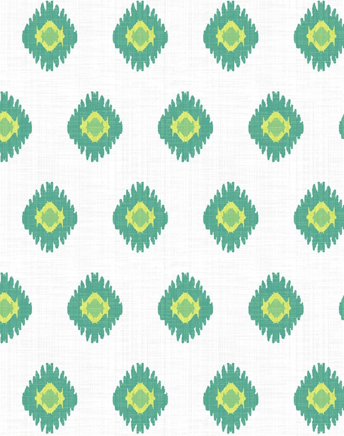 'Tangier Medallion' Wallpaper By Wallshoppe - Green 3 'Tangier Medallion' Wallpaper By Wallshoppe - Green