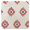 'Fabric By The Yard - Tangier Medallion - Peach On Raw Canvas