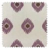 'Fabric By The Yard - Tangier Medallion - Plum On Raw Canvas -Wall Decoration Store Tangier Medallion Plum Raw Canvas Detail