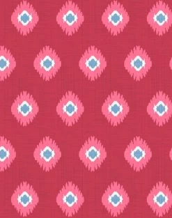 'Tangier Medallion' Wallpaper By Wallshoppe - Red