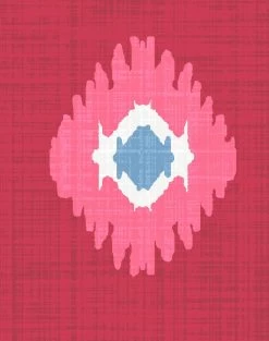 'Tangier Medallion' Wallpaper By Wallshoppe - Red -Wall Decoration Store Tangier Medallion Red detail