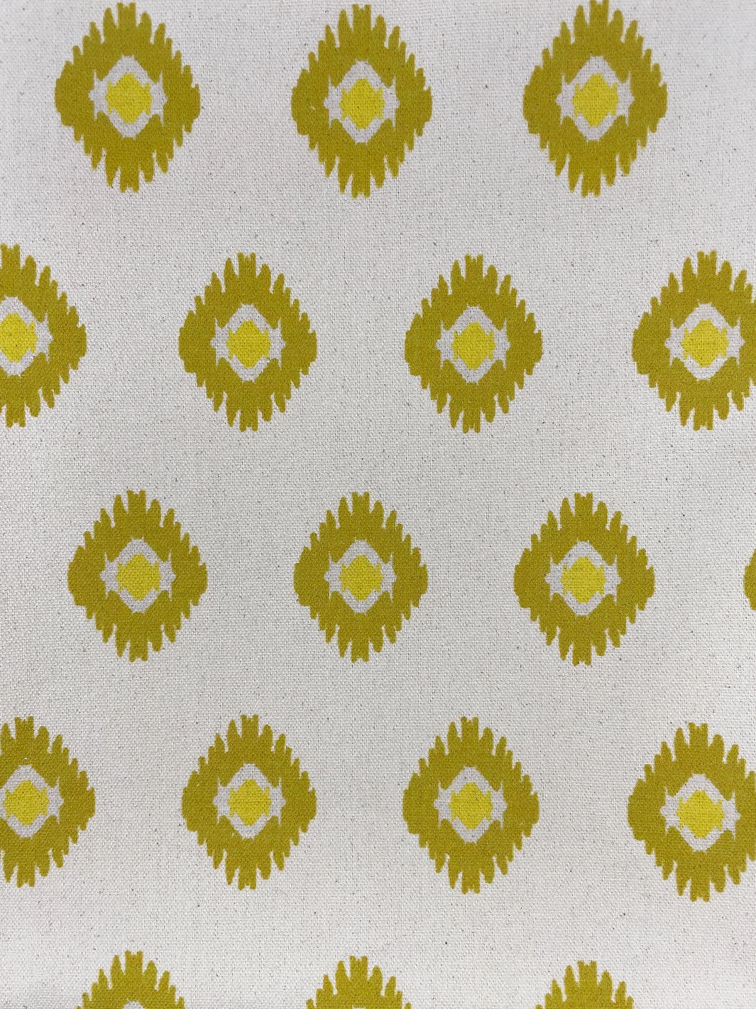 'Fabric By The Yard - Tangier Medallion- Yellow On Raw Canvas 4 'Fabric By The Yard - Tangier Medallion- Yellow On Raw Canvas - Image 2