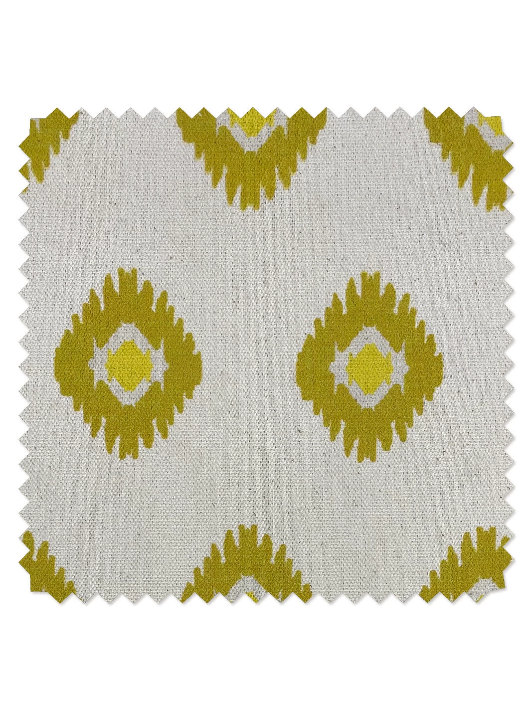 'Fabric By The Yard - Tangier Medallion- Yellow On Raw Canvas 3 'Fabric By The Yard - Tangier Medallion- Yellow On Raw Canvas
