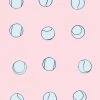 'Tennis Balls' Wallpaper By Clare V. - Pink