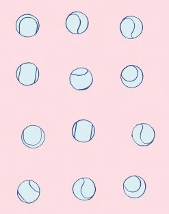 'Tennis Balls' Wallpaper By Clare V. - Pink
