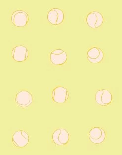'Tennis Balls' Wallpaper By Clare V. - Lemon