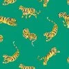 'Tigers' Wallpaper By Tea Collection - Emerald 1 'Tigers' Wallpaper By Tea Collection - Emerald -Wall Decoration Store Tigers Emerald design