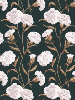 'Townhouse' Mural Wallpaper By Sarah Jessica Parker - Pearl On Deep Navy