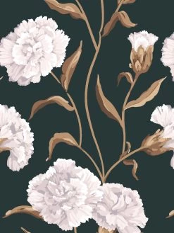 'Townhouse' Mural Wallpaper By Sarah Jessica Parker - Pearl On Deep Navy -Wall Decoration Store Townhouse Mural Wallpaper by Sarah Jessica Park Pearl on Deep Navy Detail