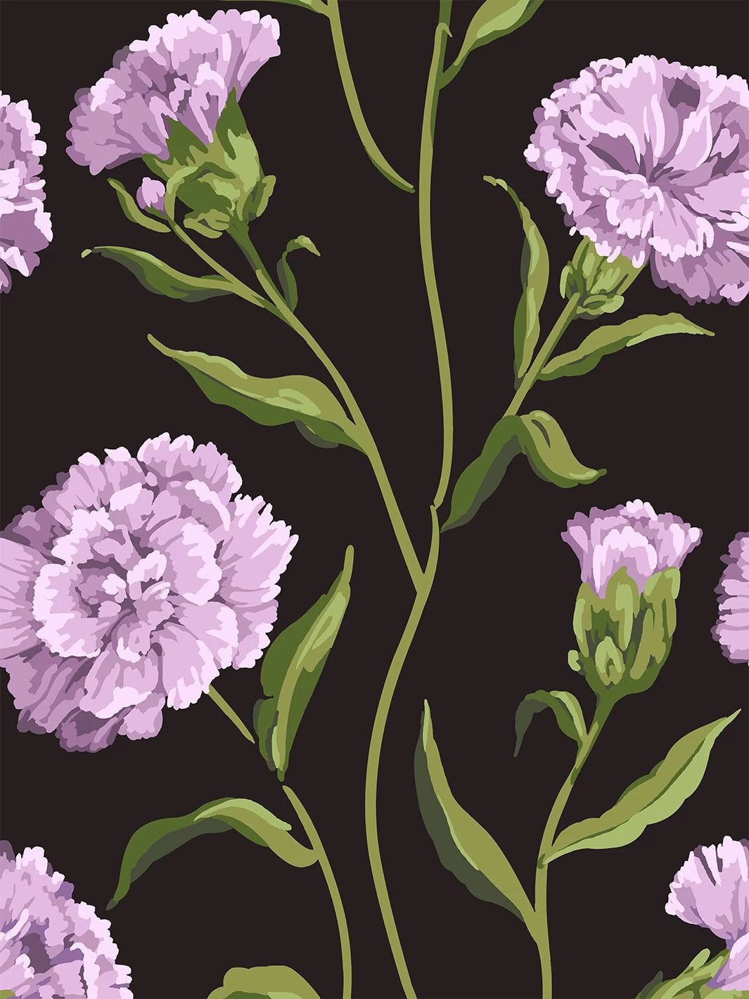 'Townhouse' Wallpaper By Sarah Jessica Parker - Lavender On Almost Black 5 'Townhouse' Wallpaper By Sarah Jessica Parker - Lavender On Almost Black - Image 3