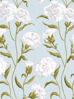 'Townhouse' Wallpaper By Sarah Jessica Parker - Morning Dew On Misty Blue