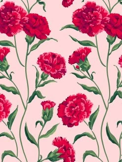 'Townhouse' Wallpaper By Sarah Jessica Parker - Scarlet On Pink