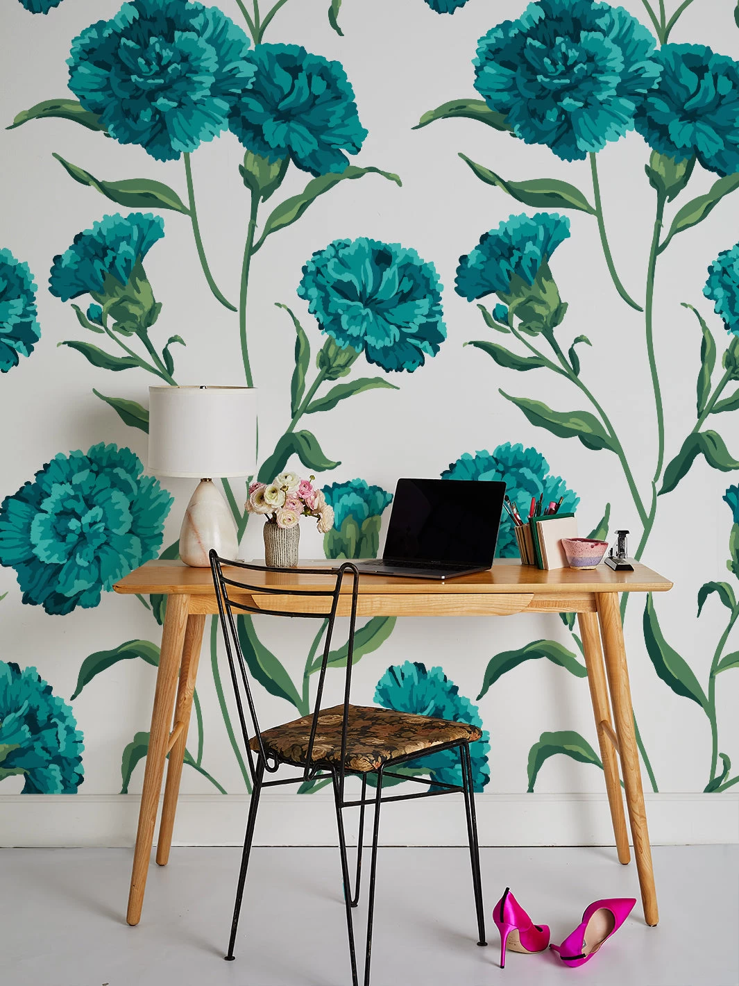 'Townhouse' Mural Wallpaper By Sarah Jessica Parker - Peacock 4 'Townhouse' Mural Wallpaper By Sarah Jessica Parker - Peacock - Image 2